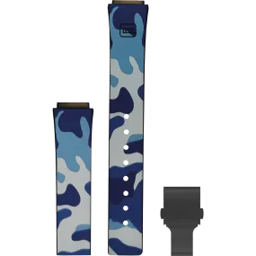 Glock Silicone Watch Strap: Navy Camouflage with Black Clasp 24mm