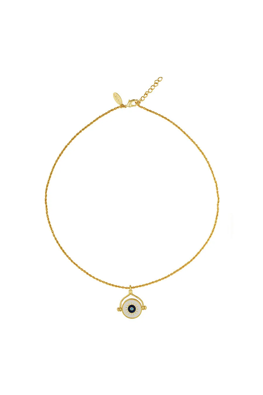 Gold Plated Evil Eye and Hamsa Hand Pendant Necklace