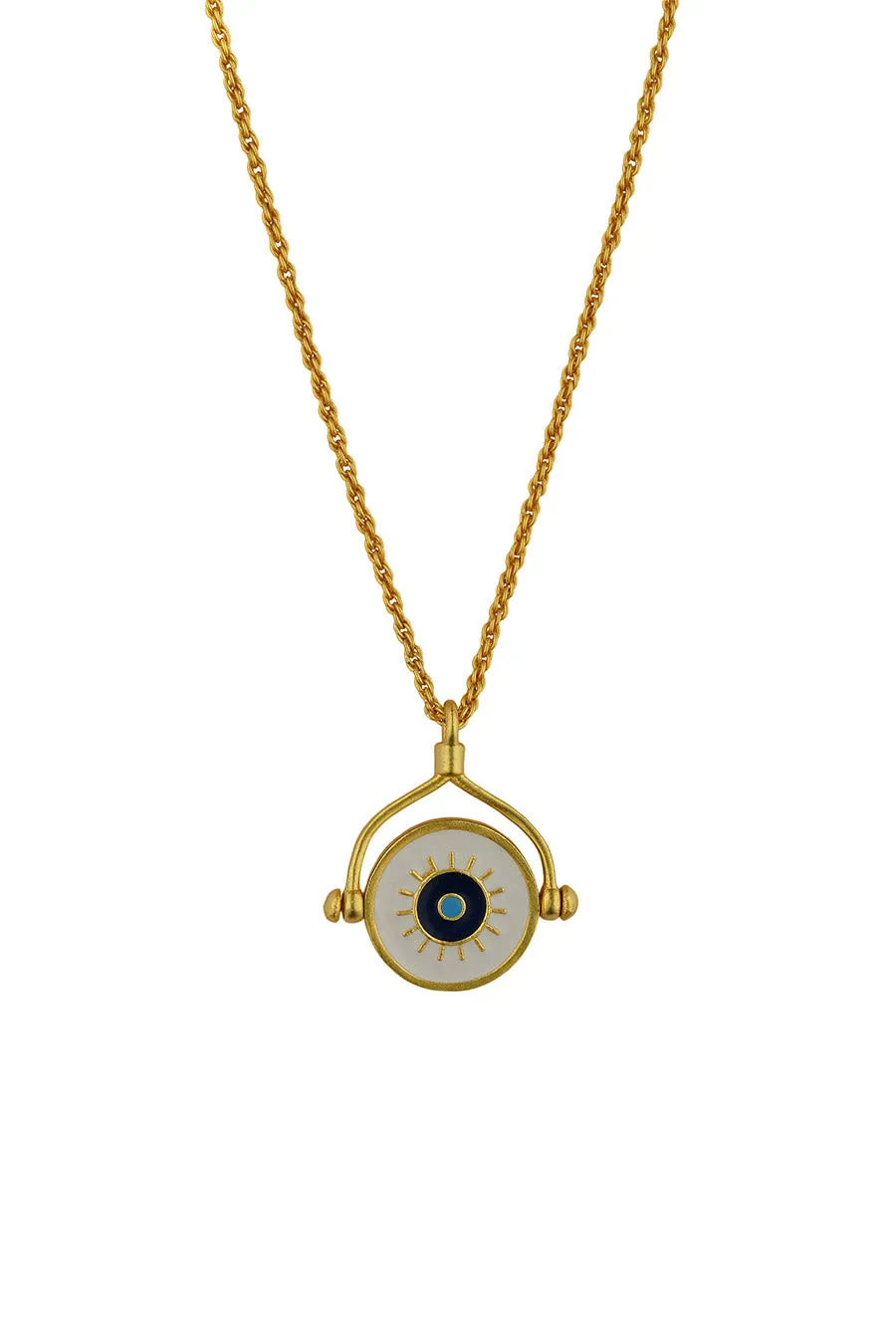 Gold Plated Evil Eye and Hamsa Hand Pendant Necklace