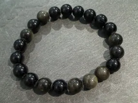 Gold Sheen Obsidian 8MM Stretch Bracelet