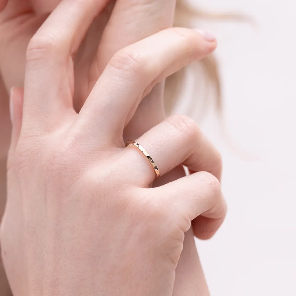 Hammered Wedding Band
