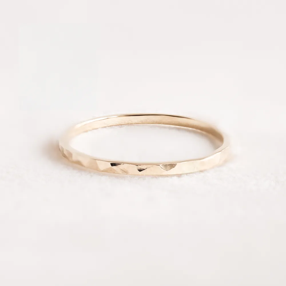 Hammered Wedding Band