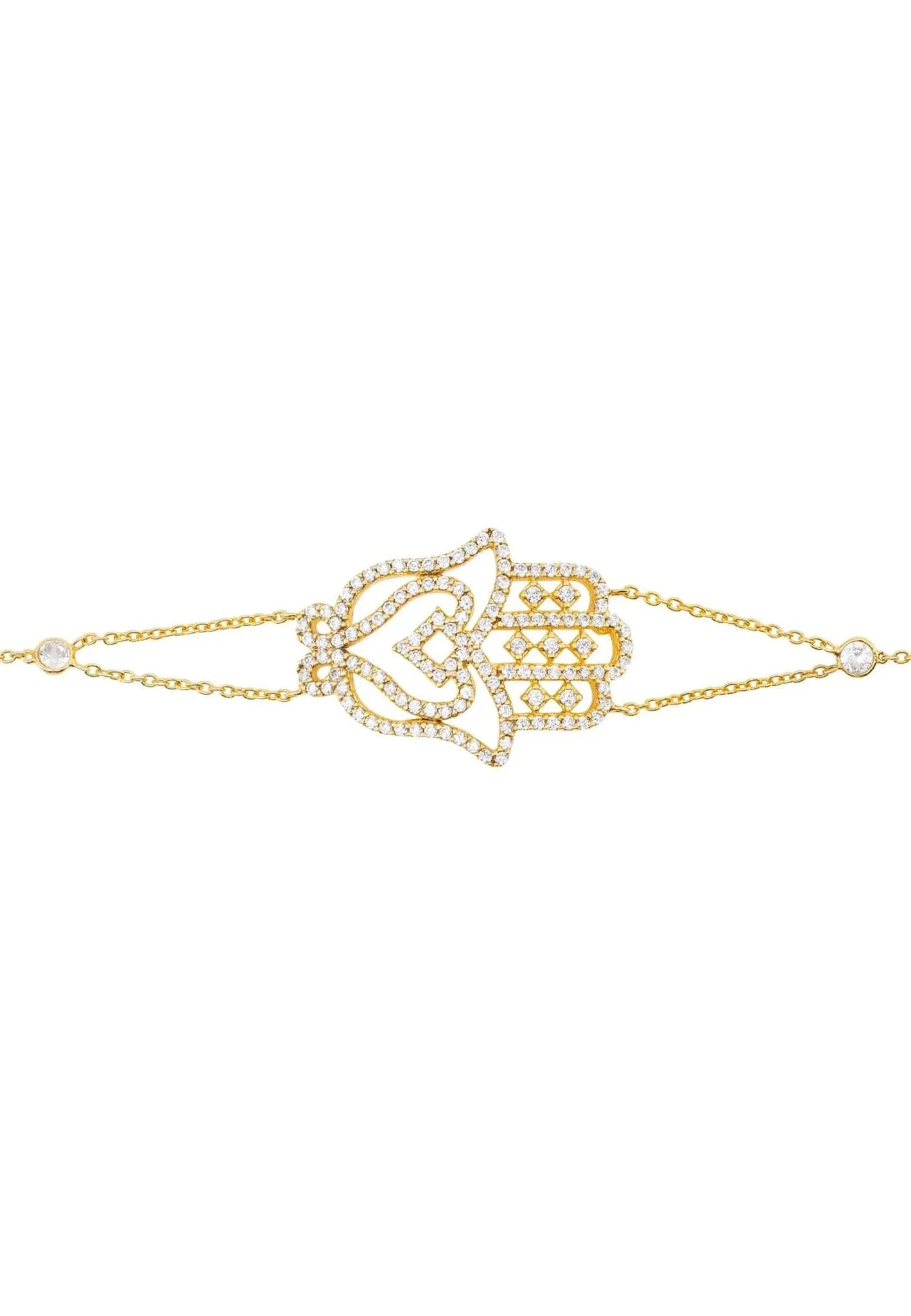 Hamsa Large Hand Of Fatima Bracelet Gold