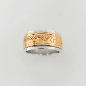 Hummingbird Silver with Gold Band