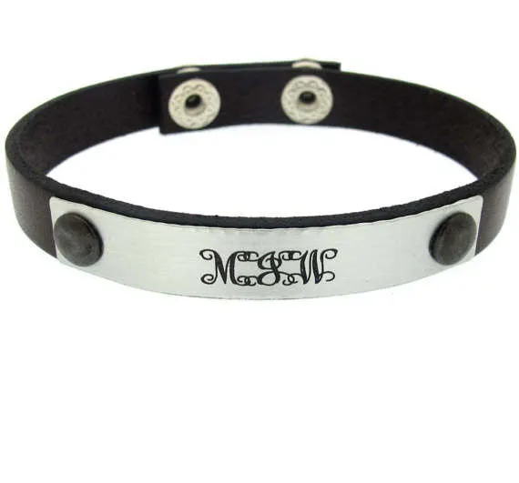 ID Custom Engraved Monogram Bracelet