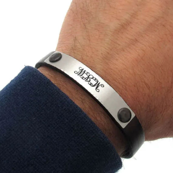 ID Custom Engraved Monogram Bracelet