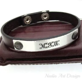 ID Custom Engraved Monogram Bracelet
