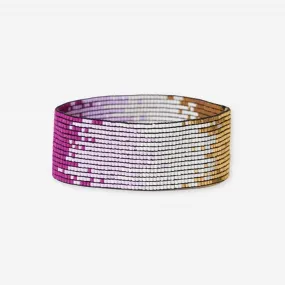 Ink   Alloy IA LXBR0410MG Kenzie Ombre beaded stretch bracelet magenta
