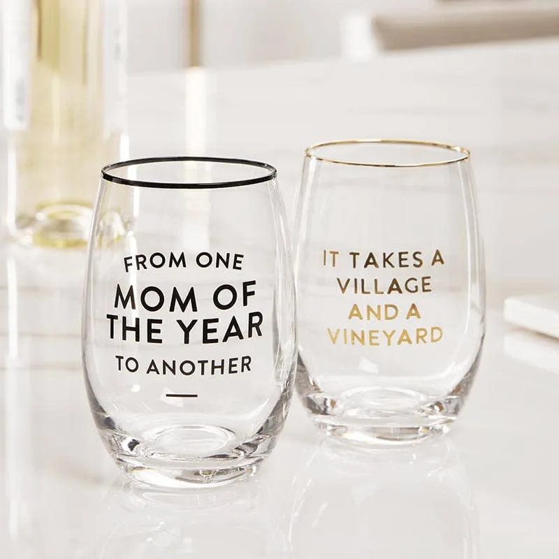 It Takes a Village Wine Glass