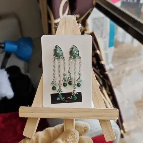 Jewelestia Emerald Elegance Dangler Earrings
