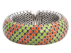 John Hardy Sterling Silver Enamel Dots Flex Bracelet