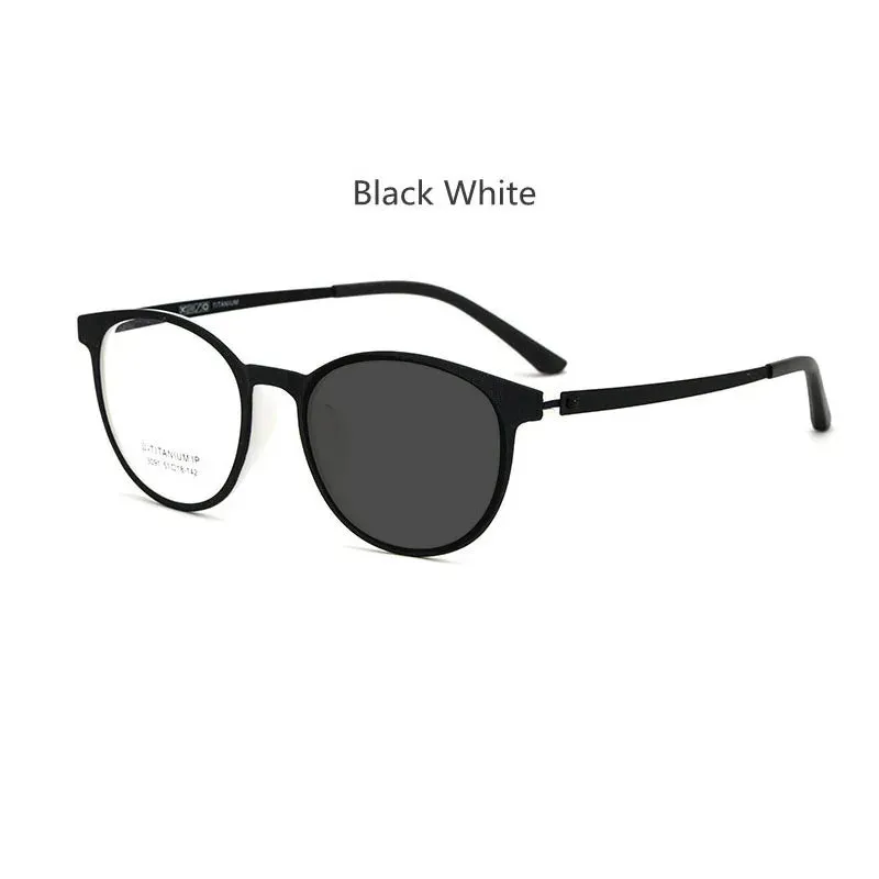 Kocolior Unisex Full Rim Round Tr 90 Titanium Hyperopic Reading Glasses 23091