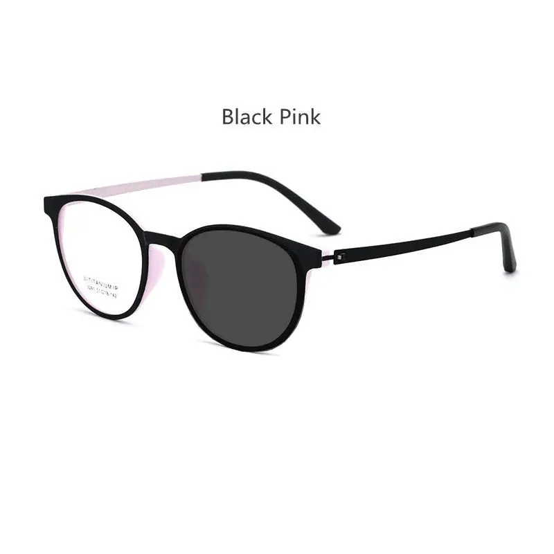 Kocolior Unisex Full Rim Round Tr 90 Titanium Hyperopic Reading Glasses 23091