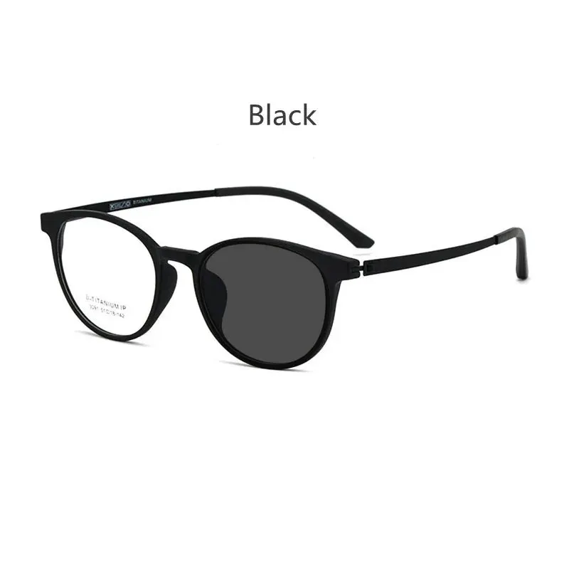 Kocolior Unisex Full Rim Round Tr 90 Titanium Hyperopic Reading Glasses 23091