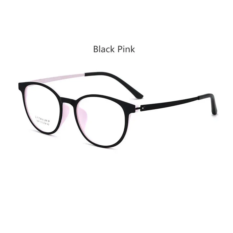 Kocolior Unisex Full Rim Round Tr 90 Titanium Hyperopic Reading Glasses 23091