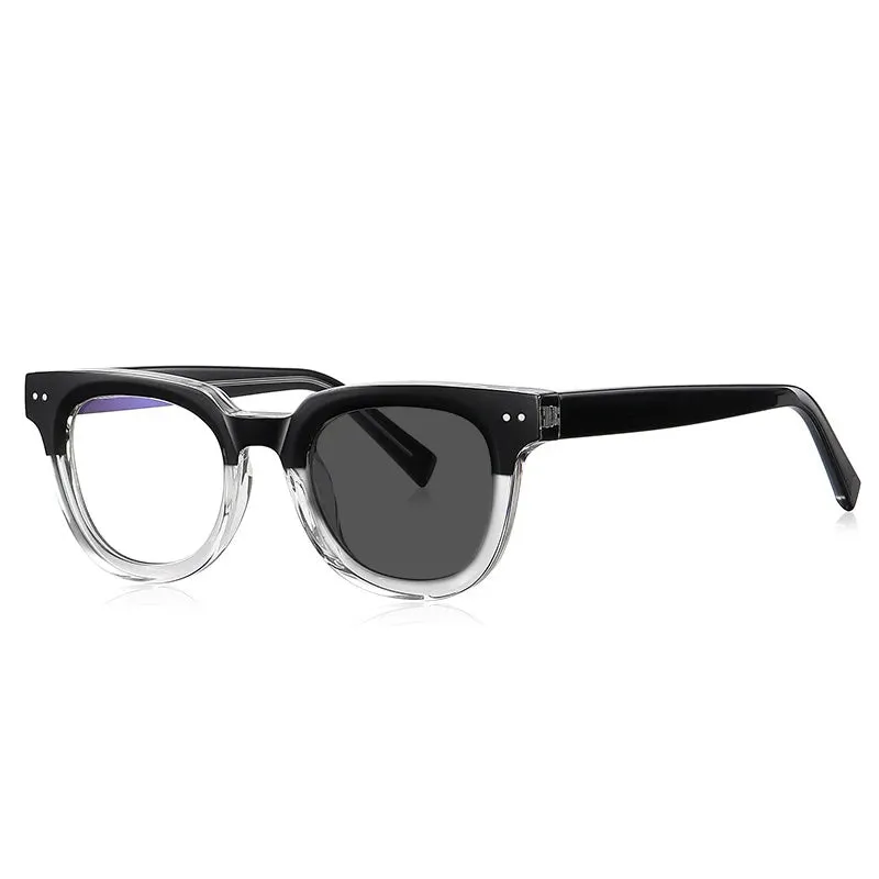 Kocolior Unisex Full Rim Square Acetate Hyperopic Reading Glasses 2120