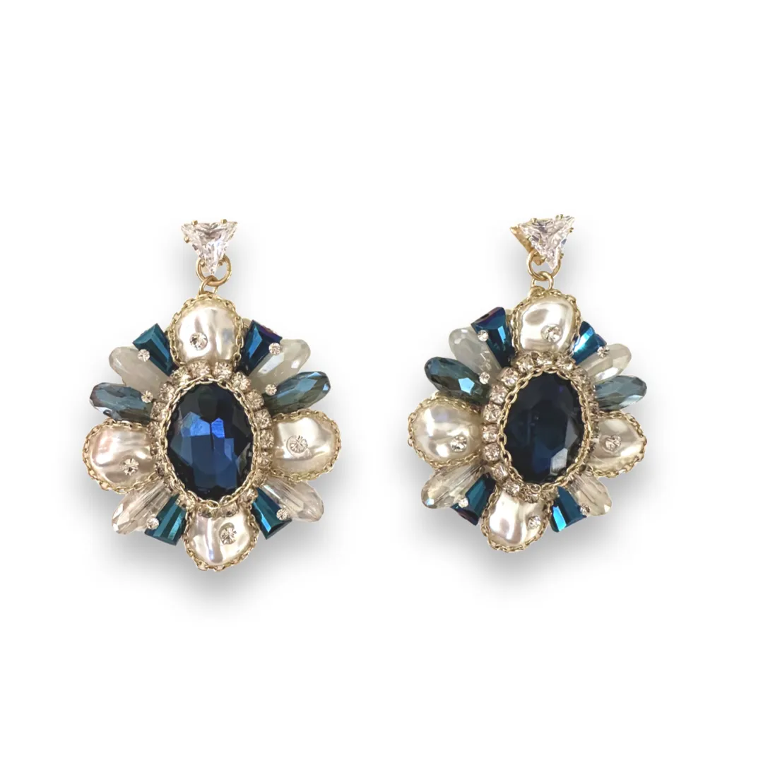 Kristine Mother of Pearl Color Statement Earrings