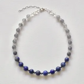 Lapis Lazuli and Smokey Quartz Necklace