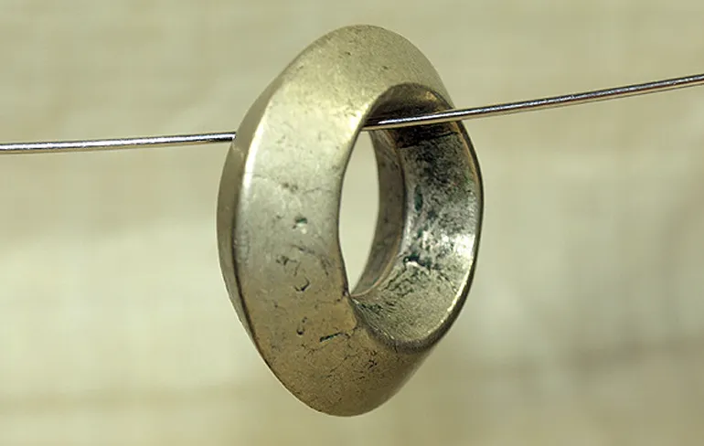 Large Heavy Silver Hair Ring from Ethiopia