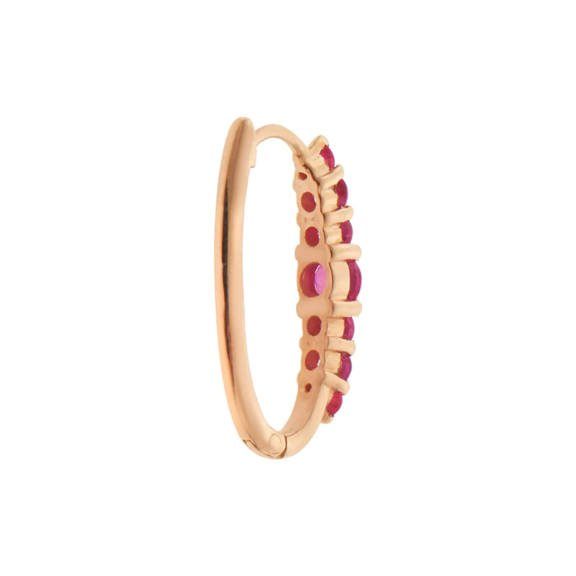Large Oval Hoops 7 Ruby Rivulet