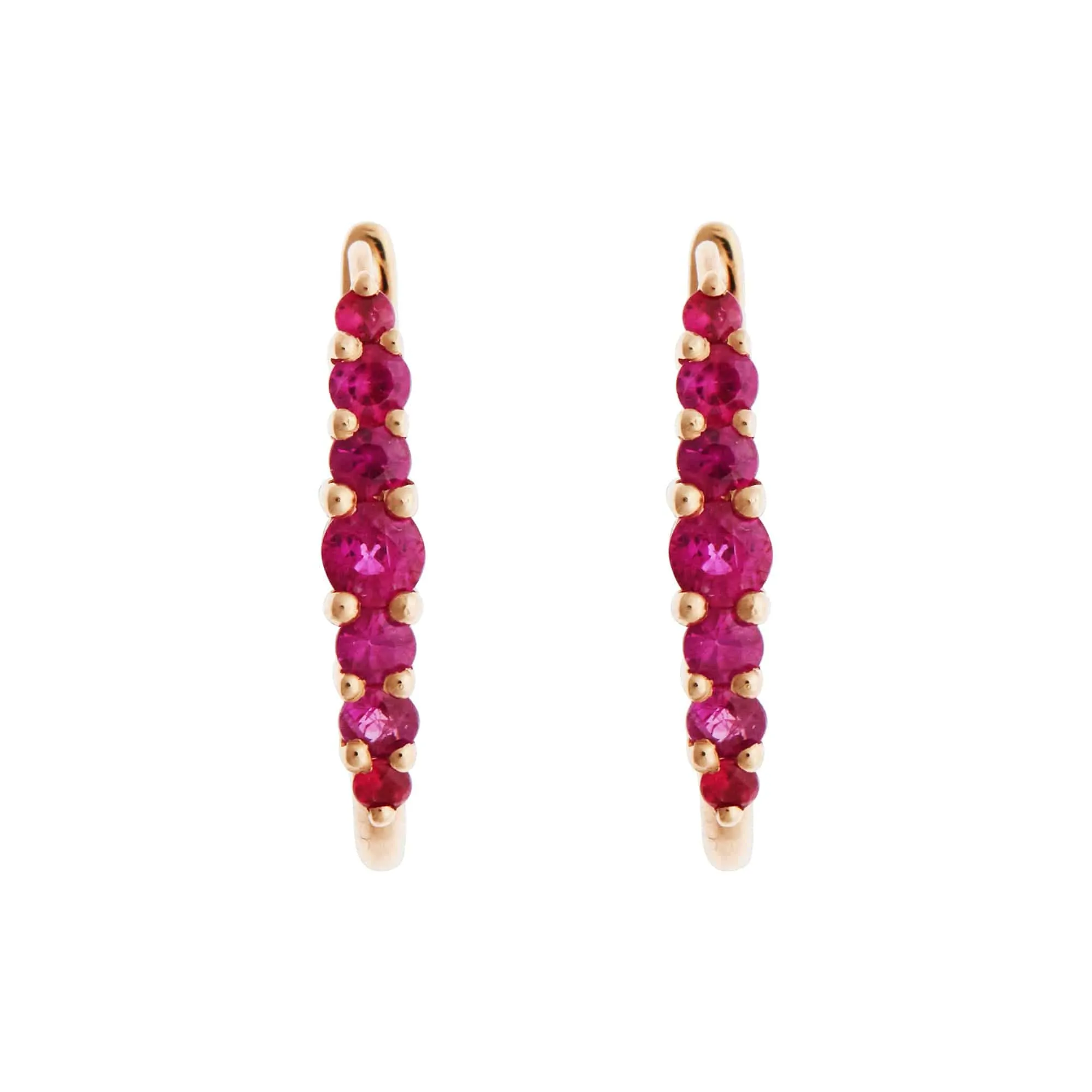 Large Oval Hoops 7 Ruby Rivulet