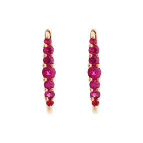 Large Oval Hoops 7 Ruby Rivulet