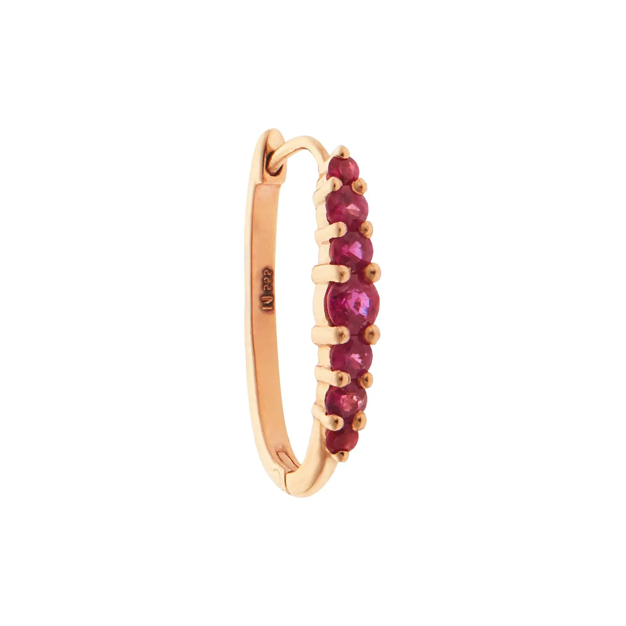 Large Oval Hoops 7 Ruby Rivulet