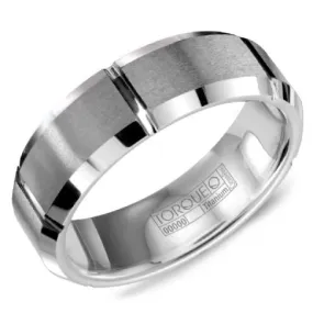 Men's Tungsten Carbide Grey Wedding Band