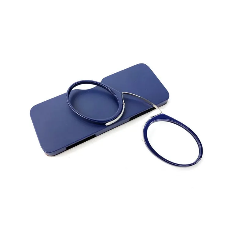 Mini Clip Nose Style Presbyopic Glasses without Temples, Positive Diopters: 3.00(Blue)