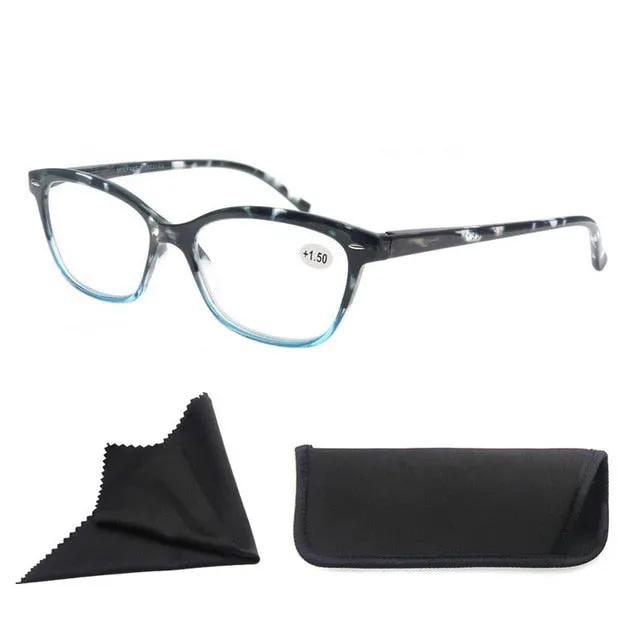 Modfans Unisex Full Rim Square Polycarbonate Reading Glasses R031