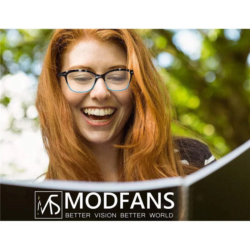 Modfans Unisex Full Rim Square Polycarbonate Reading Glasses R031