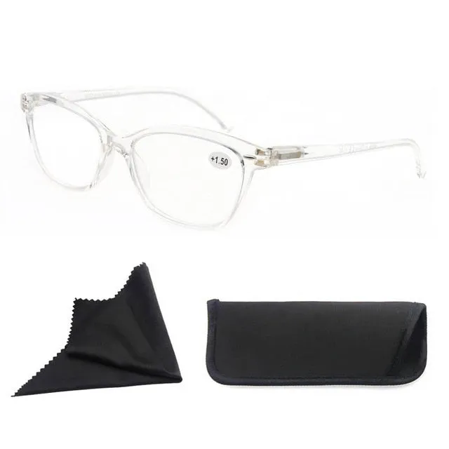 Modfans Unisex Full Rim Square Polycarbonate Reading Glasses R031