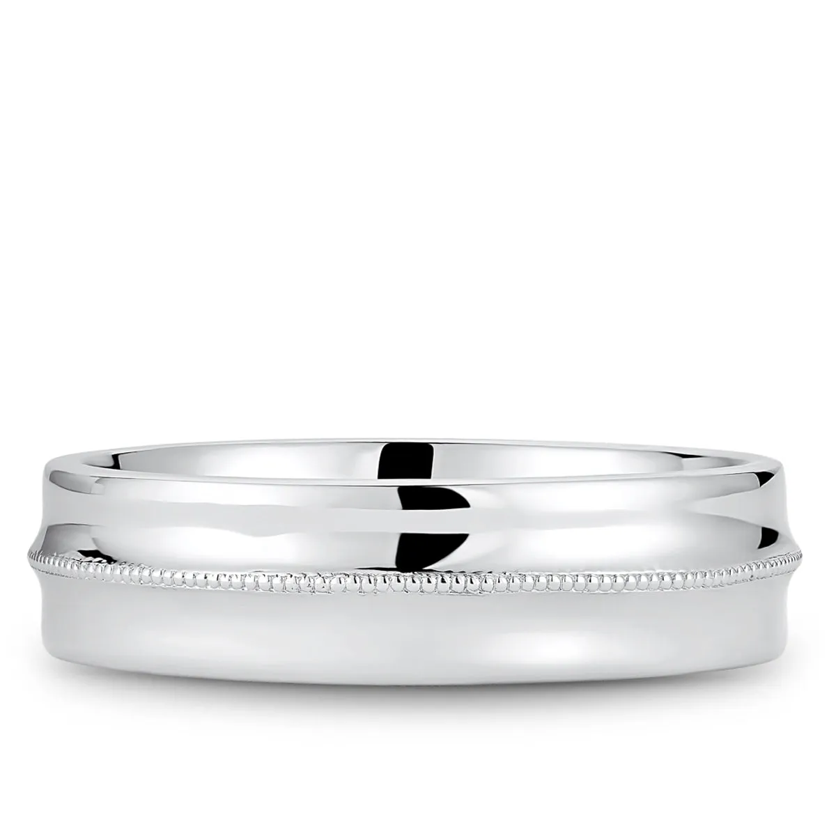 Noam Carver Carved Wedding Ring in 14K White Gold