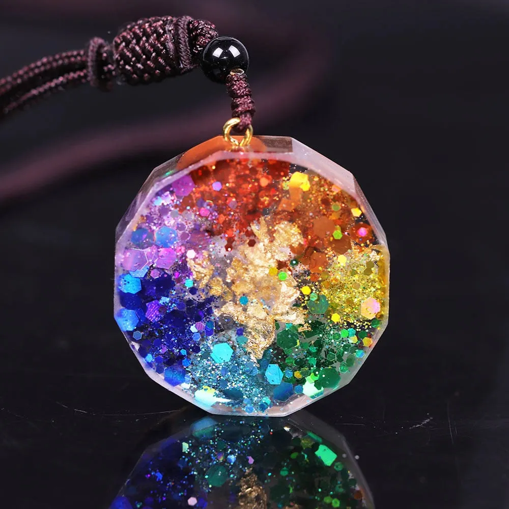Orgonite Pendant Sri Yantra Necklace Sacred Geometry