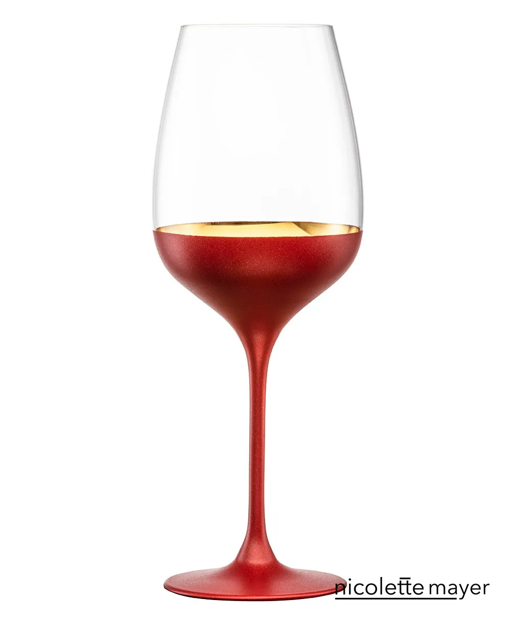 ORO24k Grand Cru Bordeaux Crystal 24k Gold Wine Glass, Set of 1