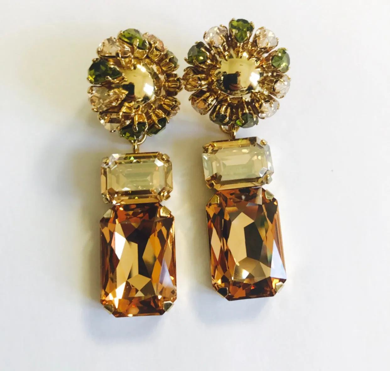 Painted Muse Earrings - Gunmetal