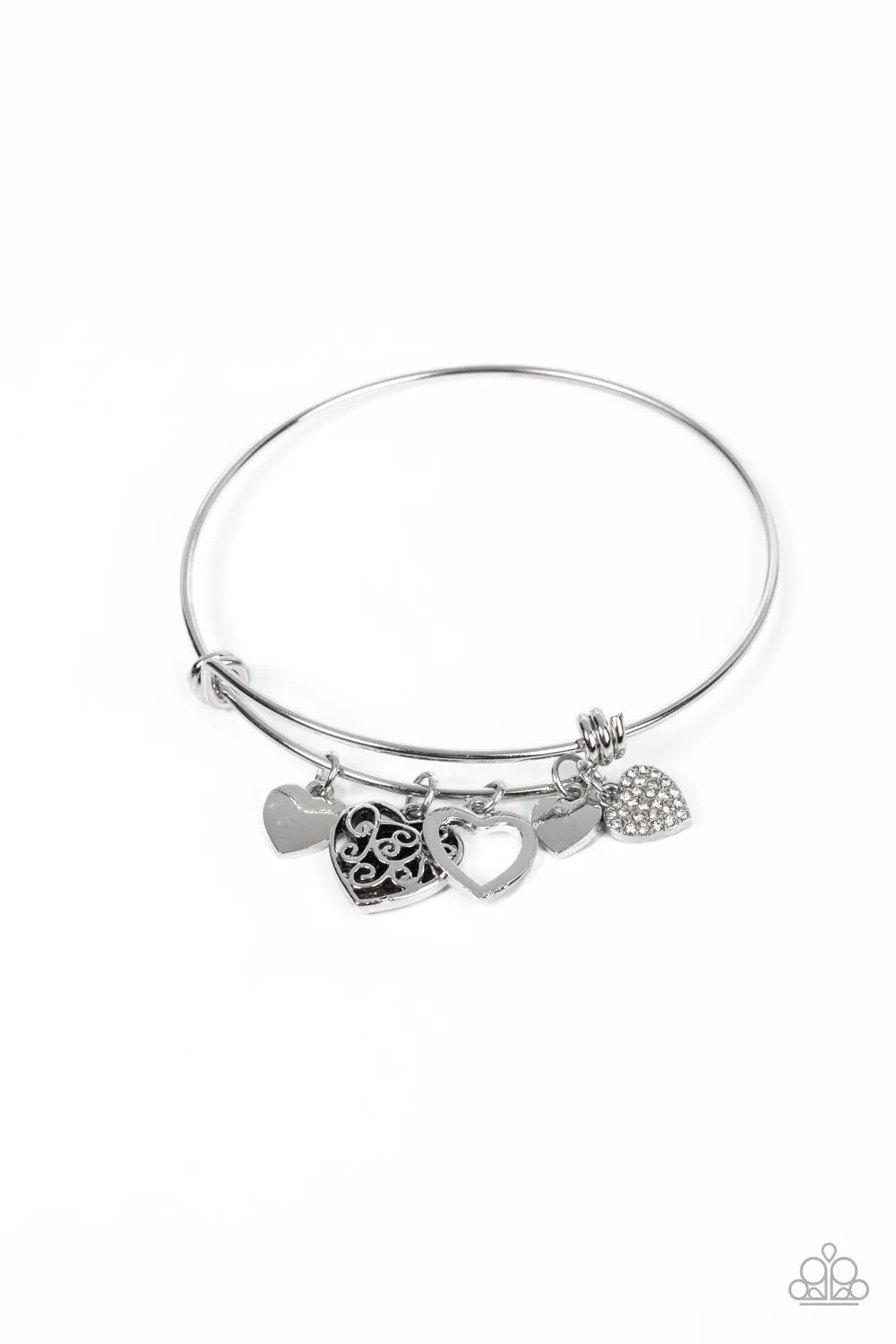 Paparazzi Im Yours - White Heart Bracelet