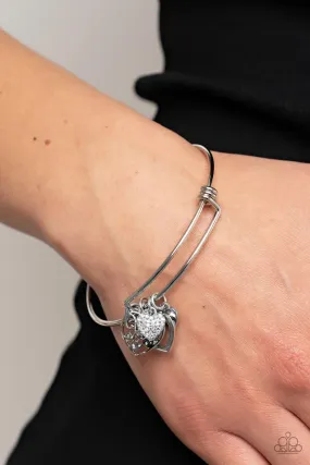 Paparazzi Im Yours - White Heart Bracelet