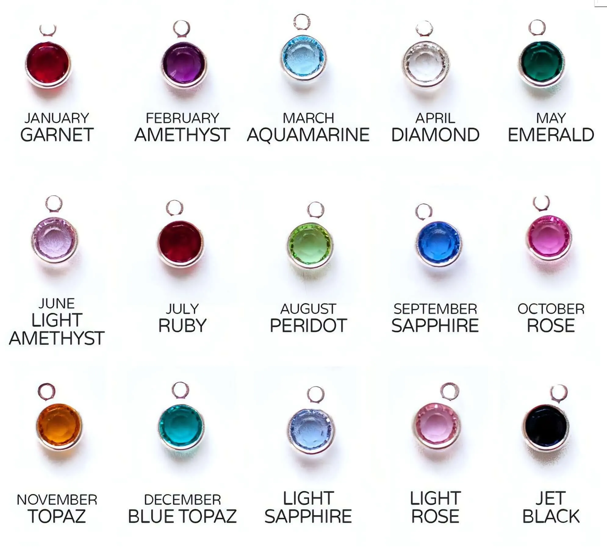 Personalised Birthstone Chain and Disc Necklace