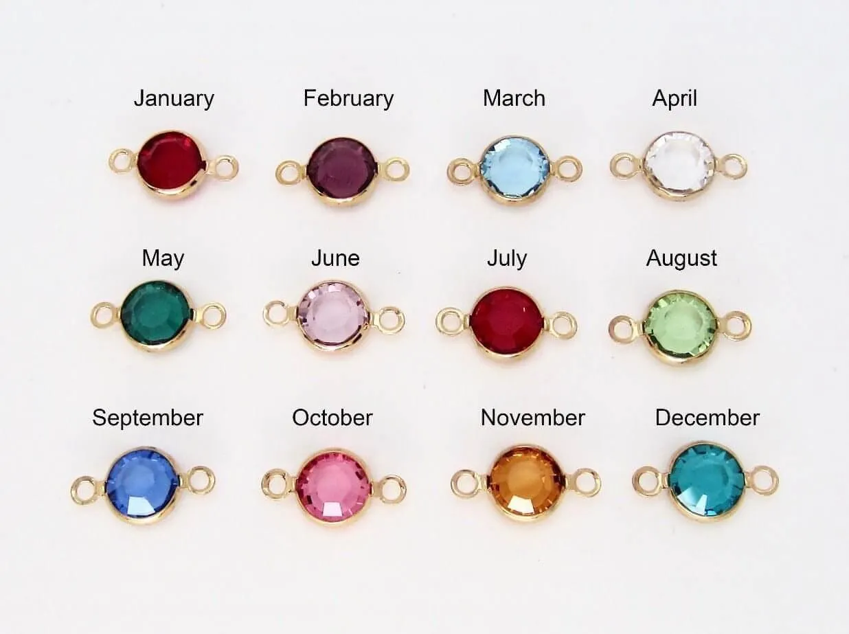 Personalised Birthstone Chain and Disc Necklace