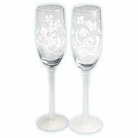 Precious Moments ® "Bluebirds of Happiness" Wedding Toasting Glasses