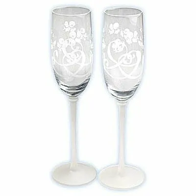Precious Moments ® "Bluebirds of Happiness" Wedding Toasting Glasses