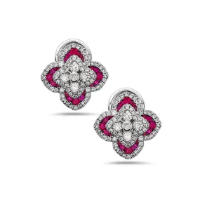 Precious Quatrefoil Stud Earrings