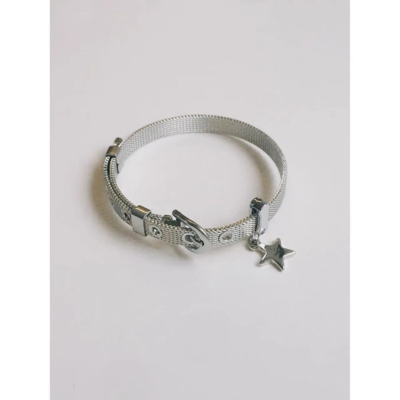PU leather adjustable star decor bracelet