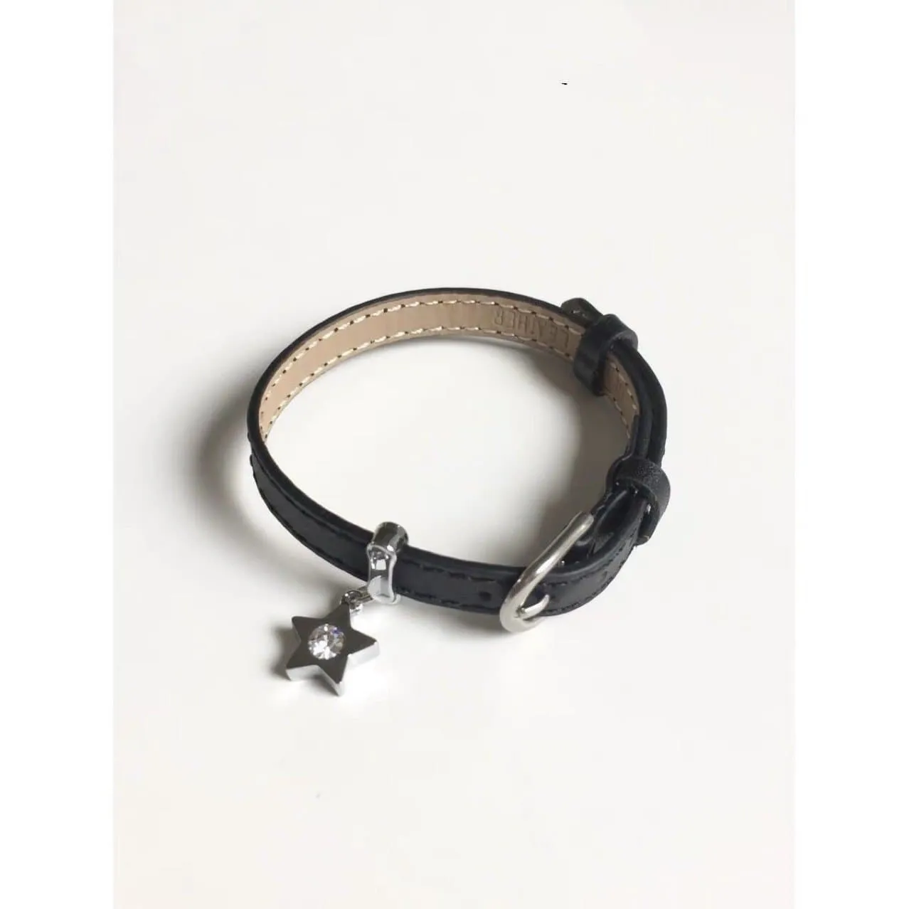 PU leather adjustable star decor bracelet