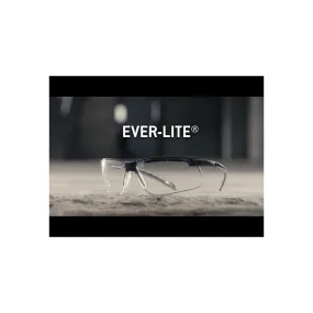 Pyramex Ever-Lite SB8665D Safety Glasses Ice Blue Mirror Lens Black Frame, One Size, 1 Each