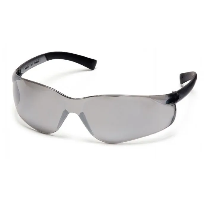 Pyramex Ztek S2570S Safety Glasses, Silver Mirror Lens Silver Mirror Frame, One Size, 1 Each