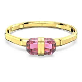 "Swarovski Lucent bangle Magnetic closure, Pink, Gold-tone plated"