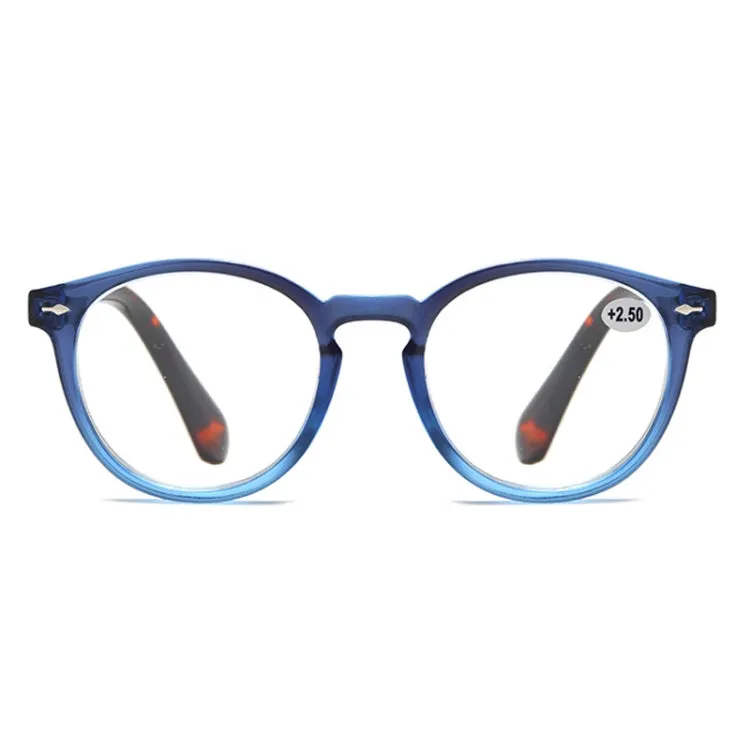 Retro Flexible Durable Portability HD Presbyopic Glasses  400(Graduate Blue)