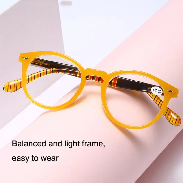 Retro Flexible Durable Portability HD Presbyopic Glasses  400(Graduate Blue)